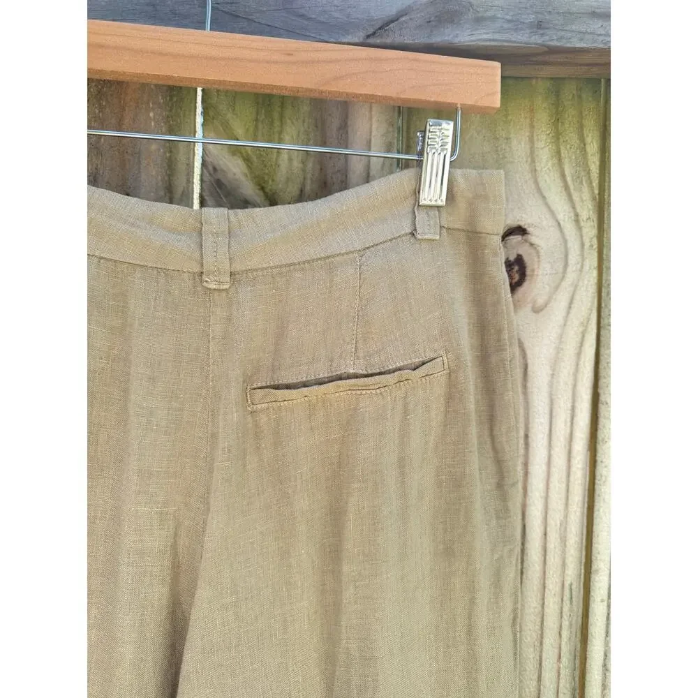 Zara Linen Wide-Leg Trousers XS